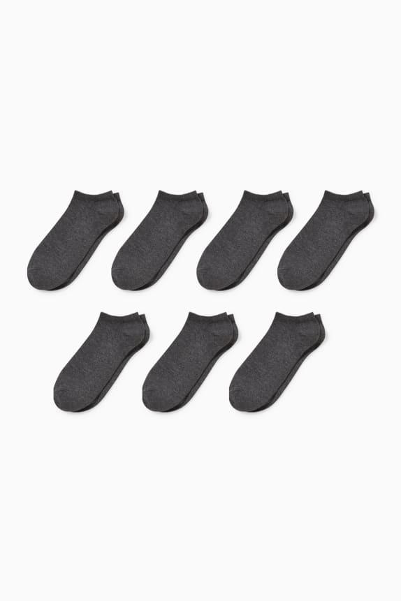 C&A Muške kratke čarape, Set od 7, Tamno sive