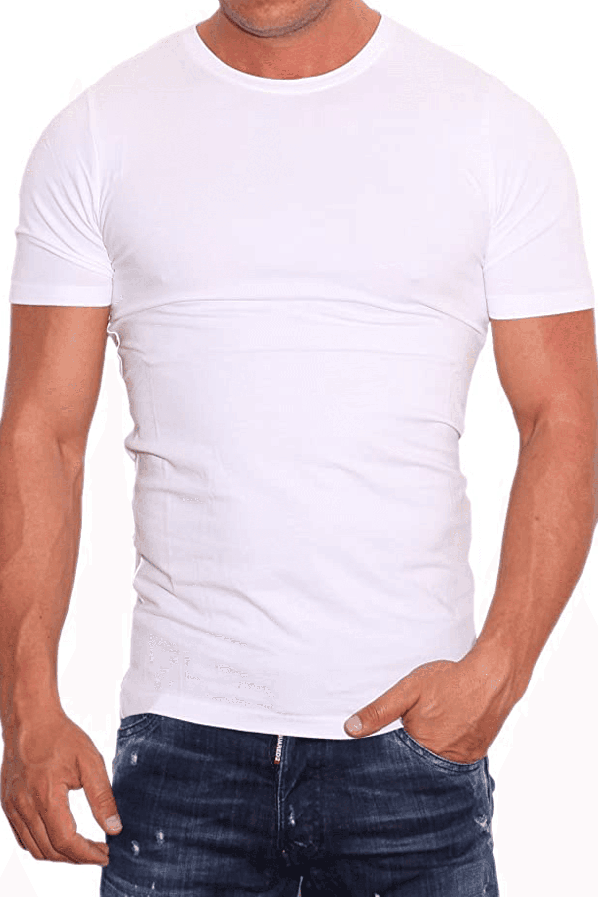 CENNETOGLU Muška majica sa okruglim izrezom bela