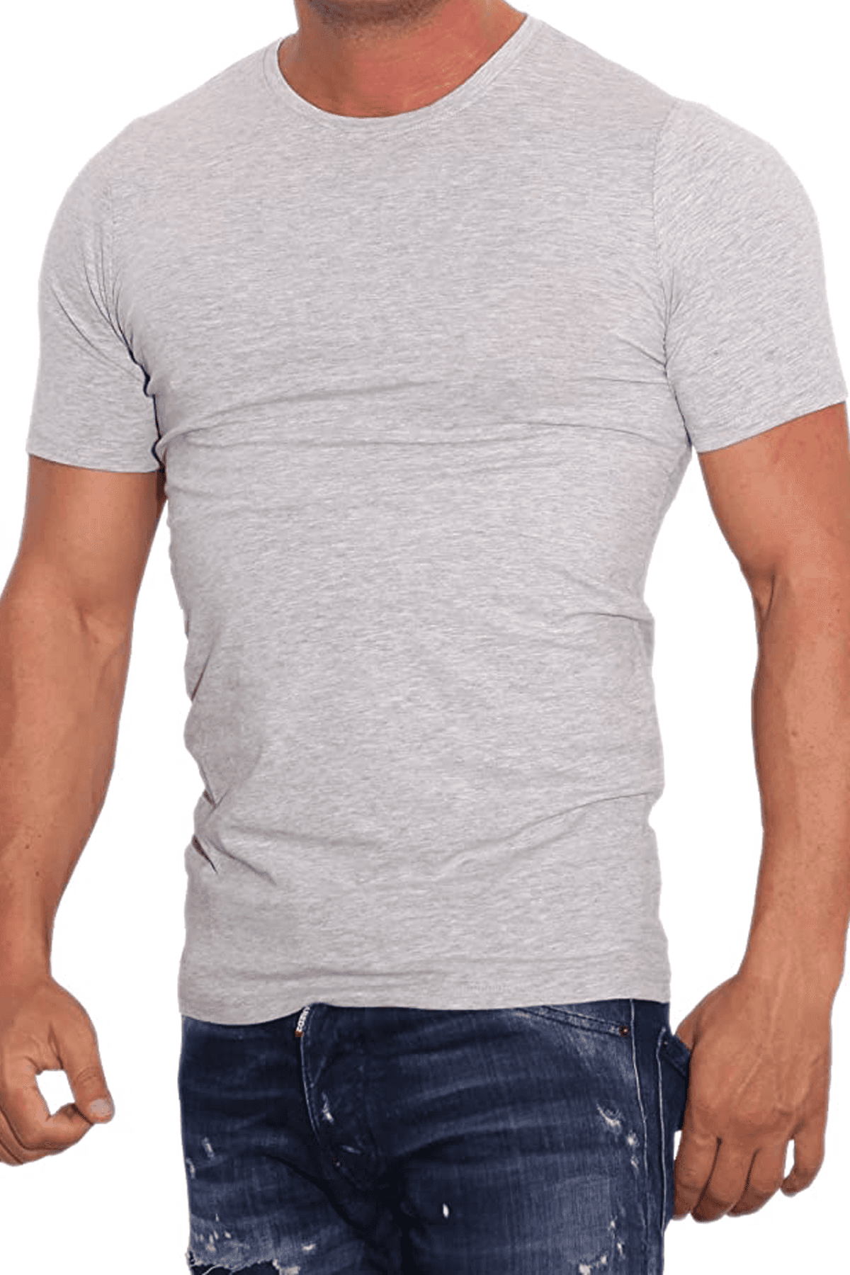 CENNETOGLU Muška majica sa okruglim izrezom siva