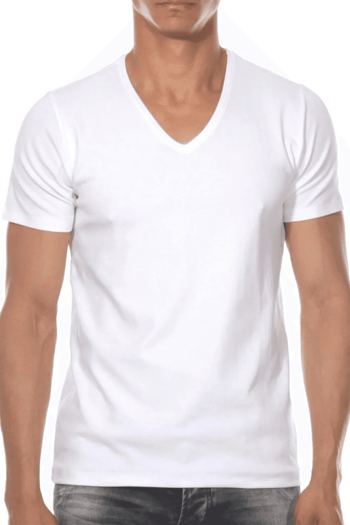 CNT Muška majica sa V-izrezom bela