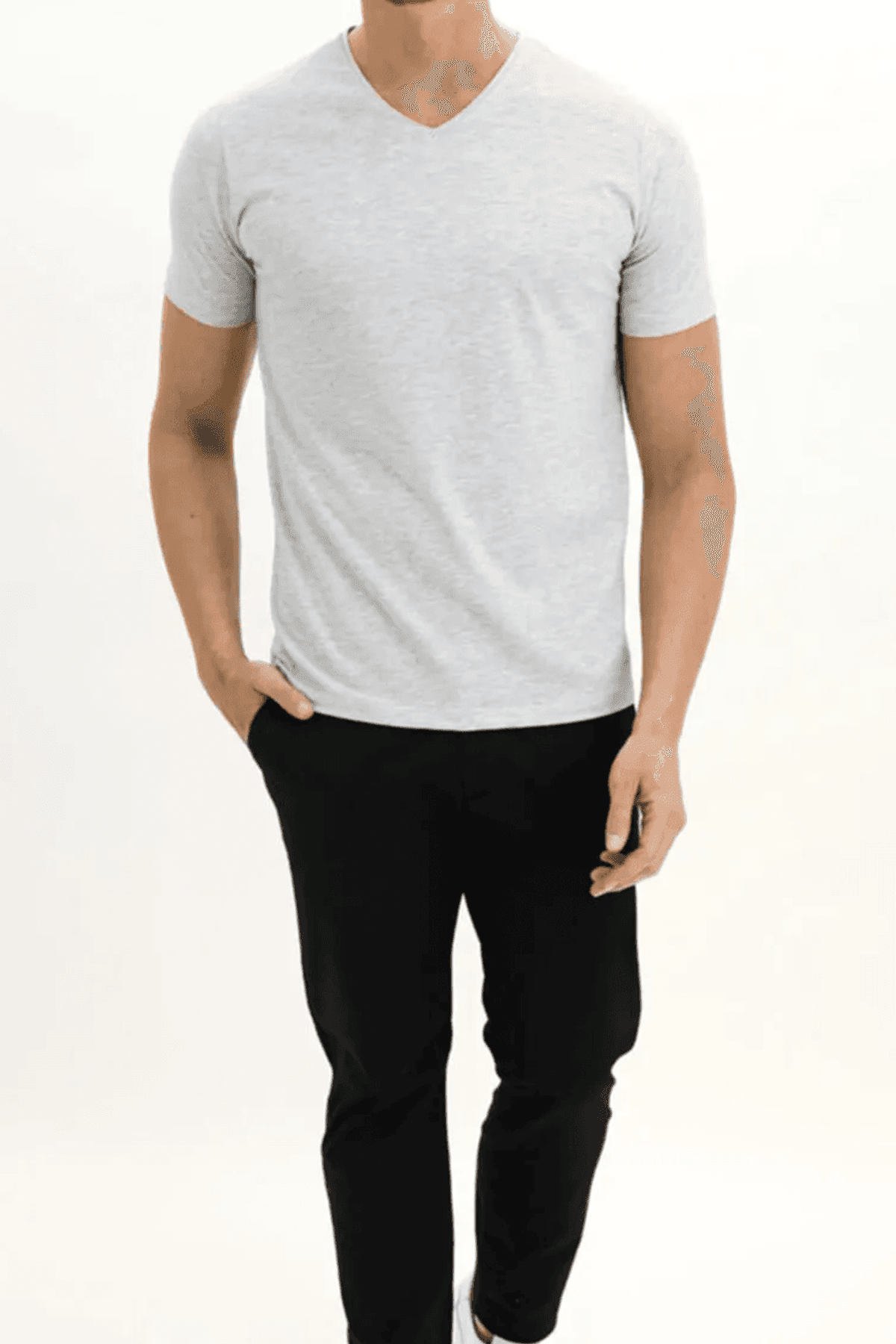 CNT Muška majica sa V-izrezom siva