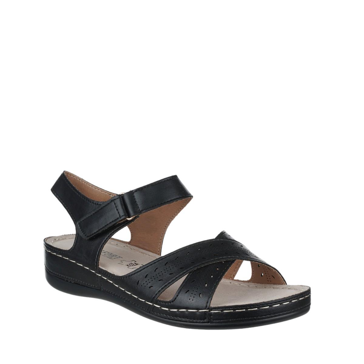 COMFORT BY ELLY SHOES Ženske sandale Comfort N79428, Crne