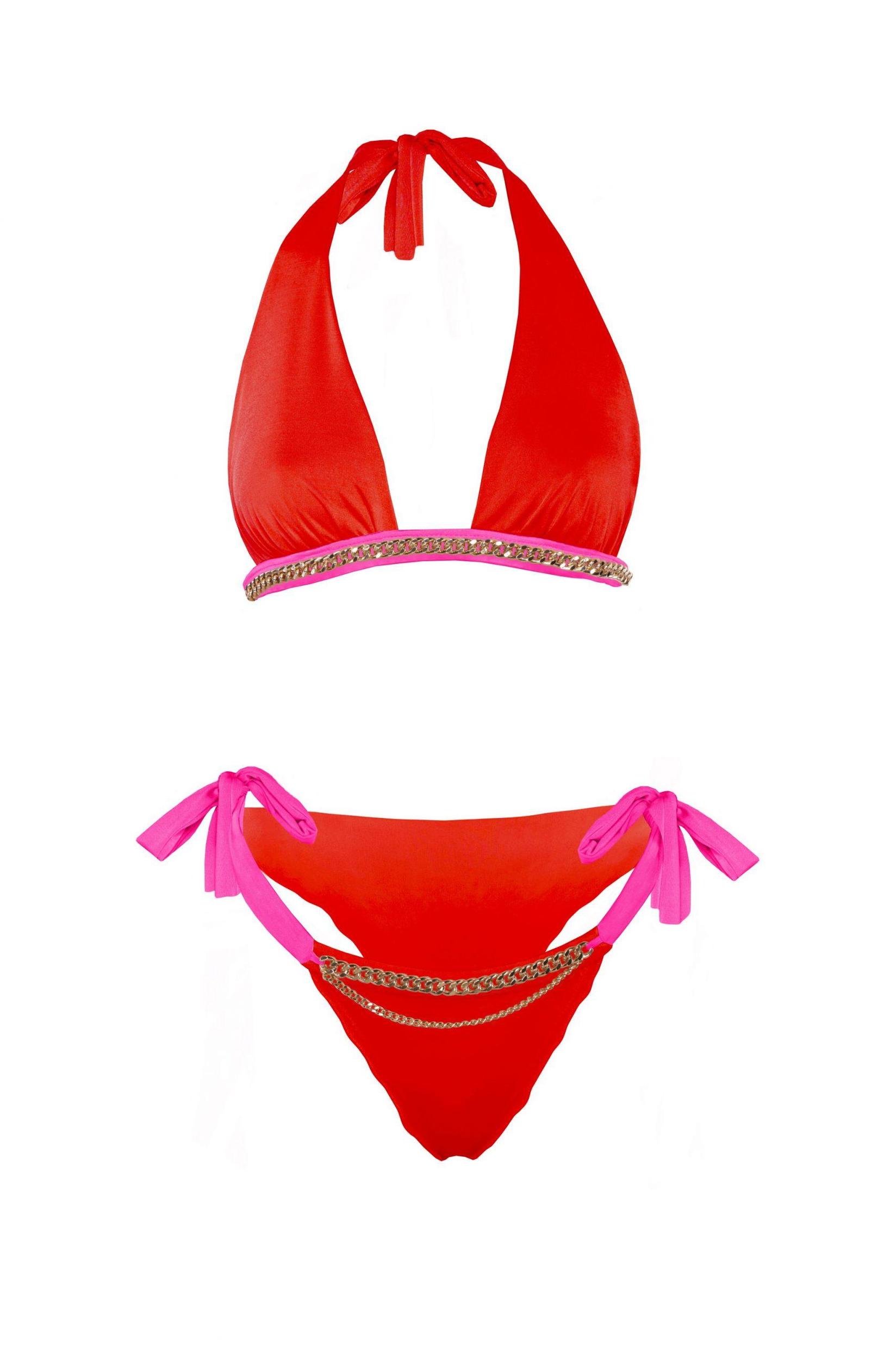DEVI COLLECTION Ženski dvodelni kupaći kostim Kasia crveni