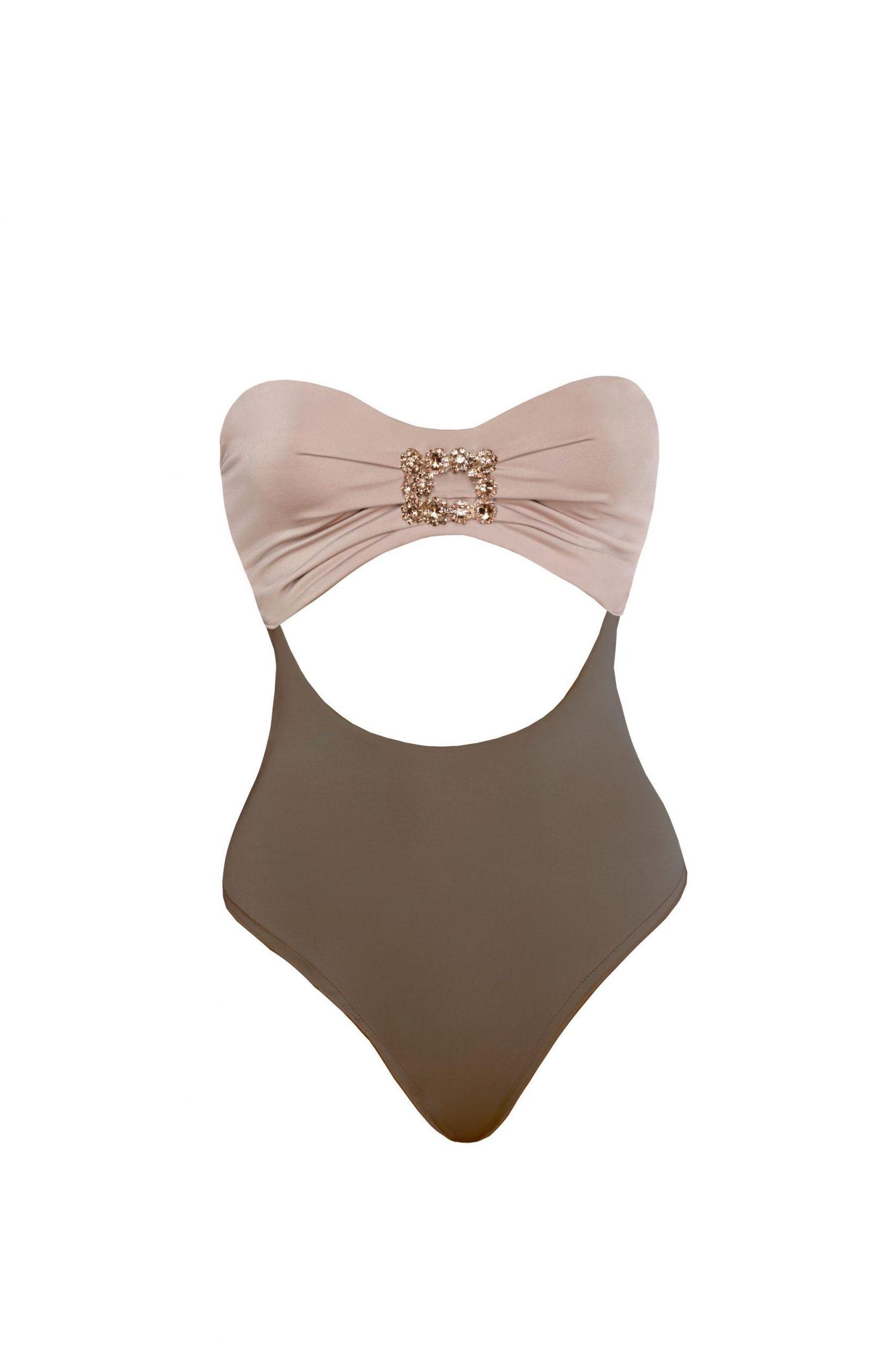 DEVI COLLECTION Ženski jednodelni kupaći kostim Amber braon