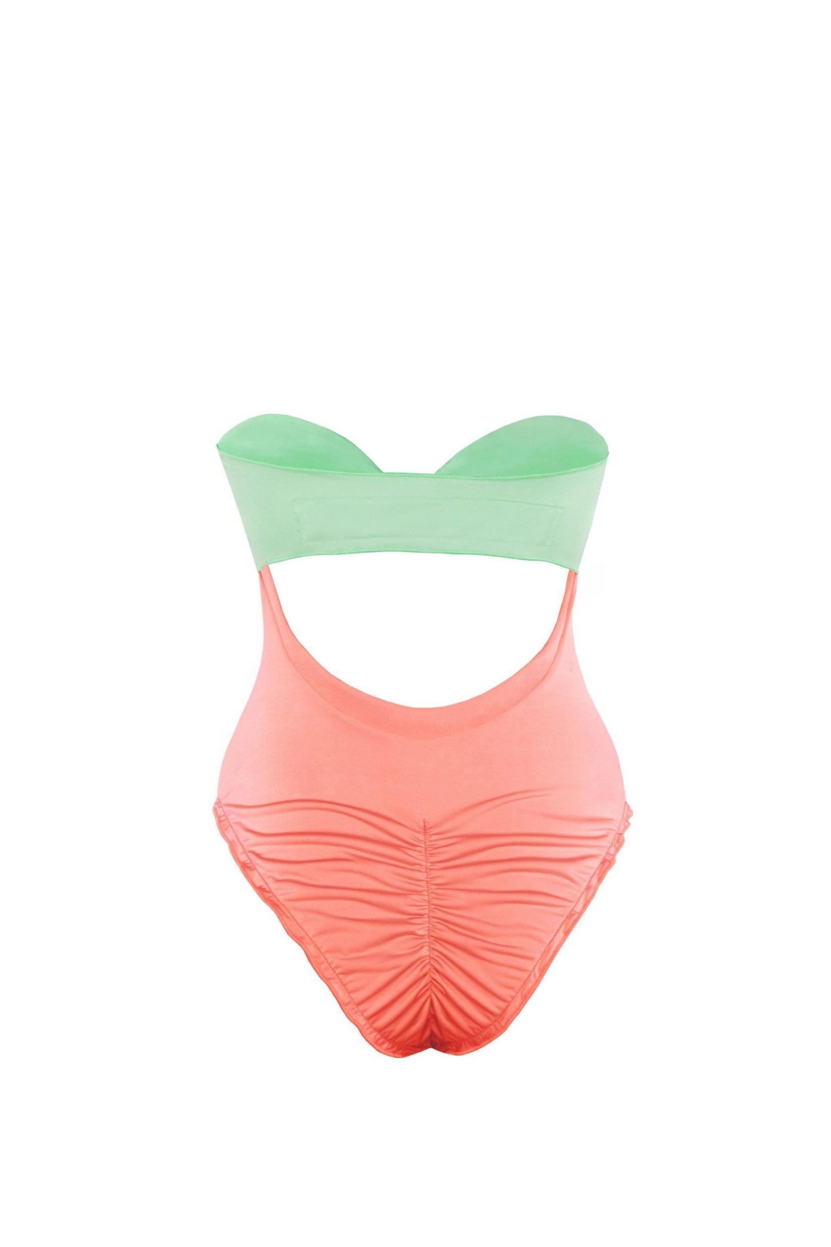 Selected image for DEVI COLLECTION Ženski jednodelni kupaći kostim Amber tirkizno-roze