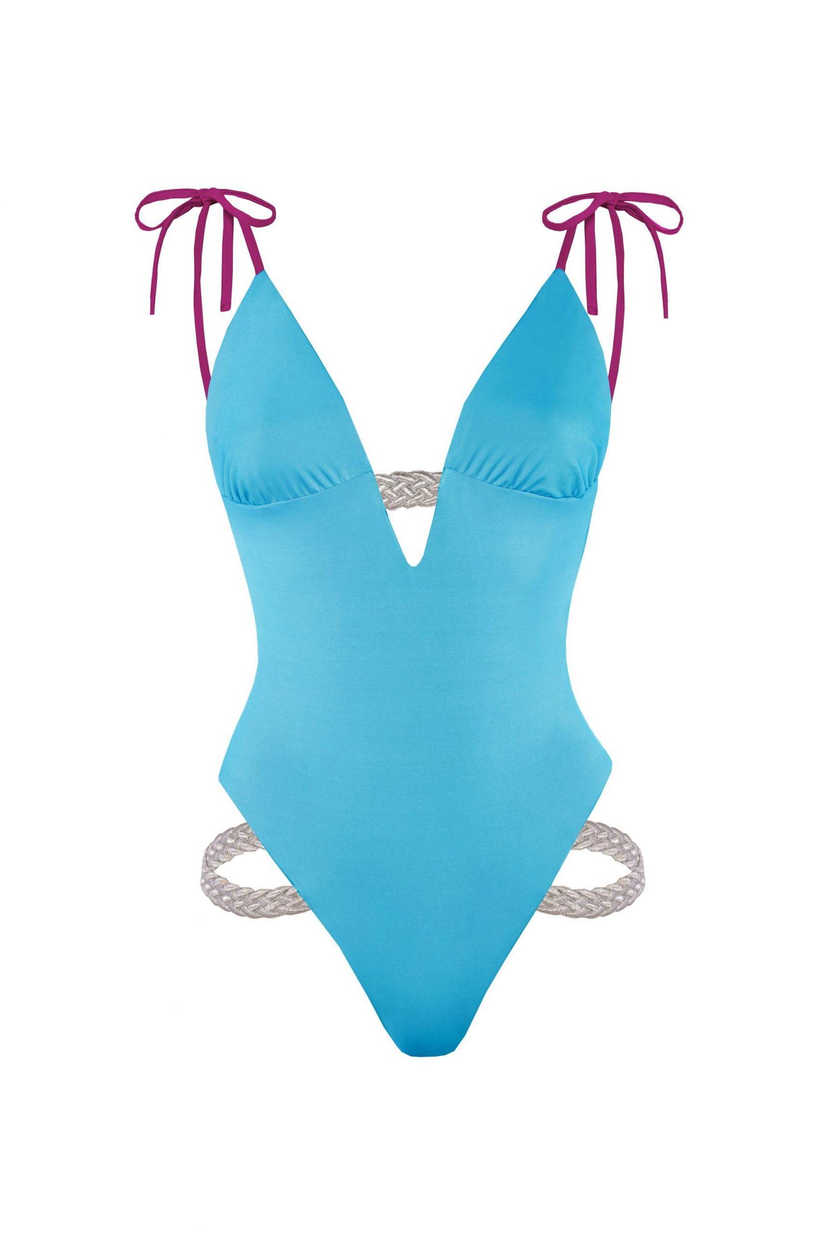 DEVI COLLECTION Ženski jednodelni kupaći kostim Asya akvamarin