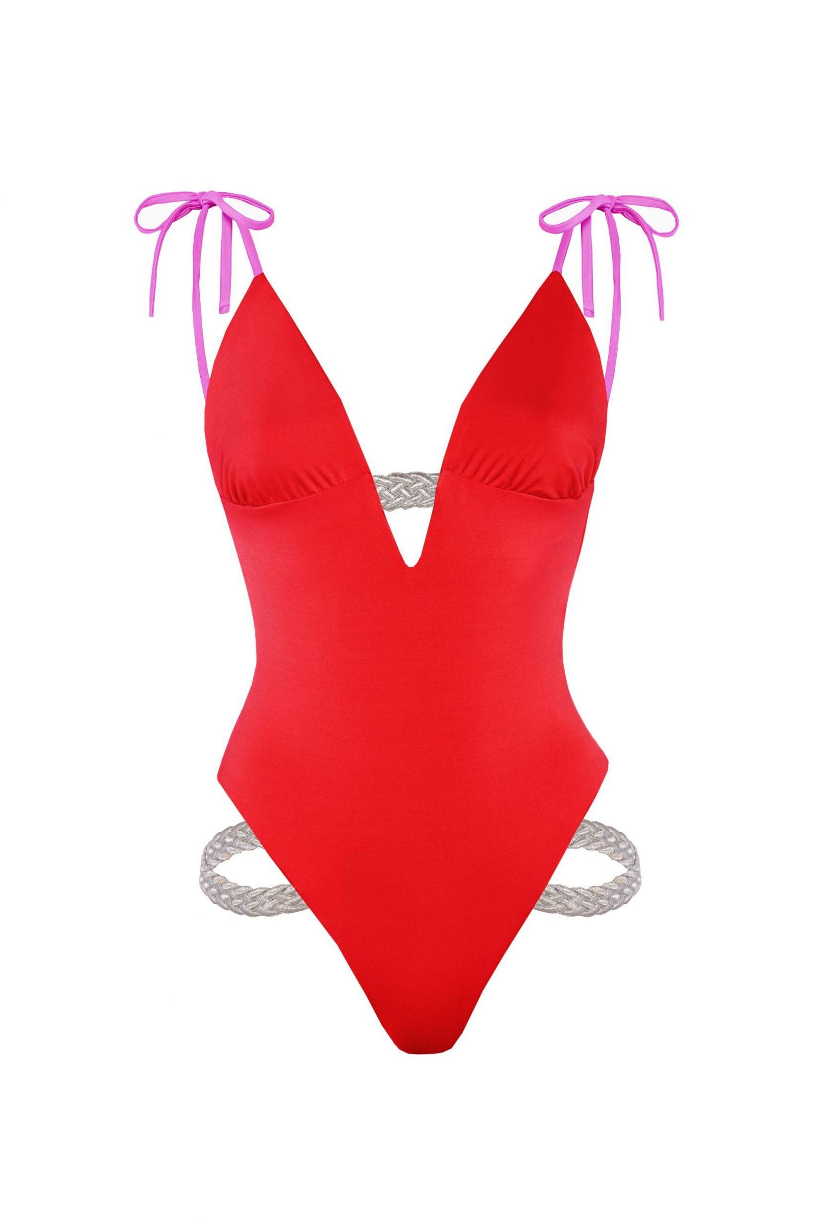 DEVI COLLECTION Ženski jednodelni kupaći kostim Asya crveni
