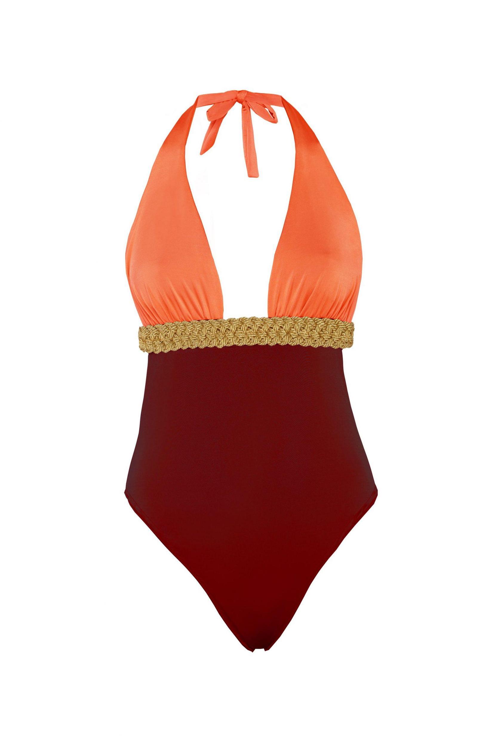DEVI COLLECTION Ženski jednodelni kupaći kostim Devi bordo