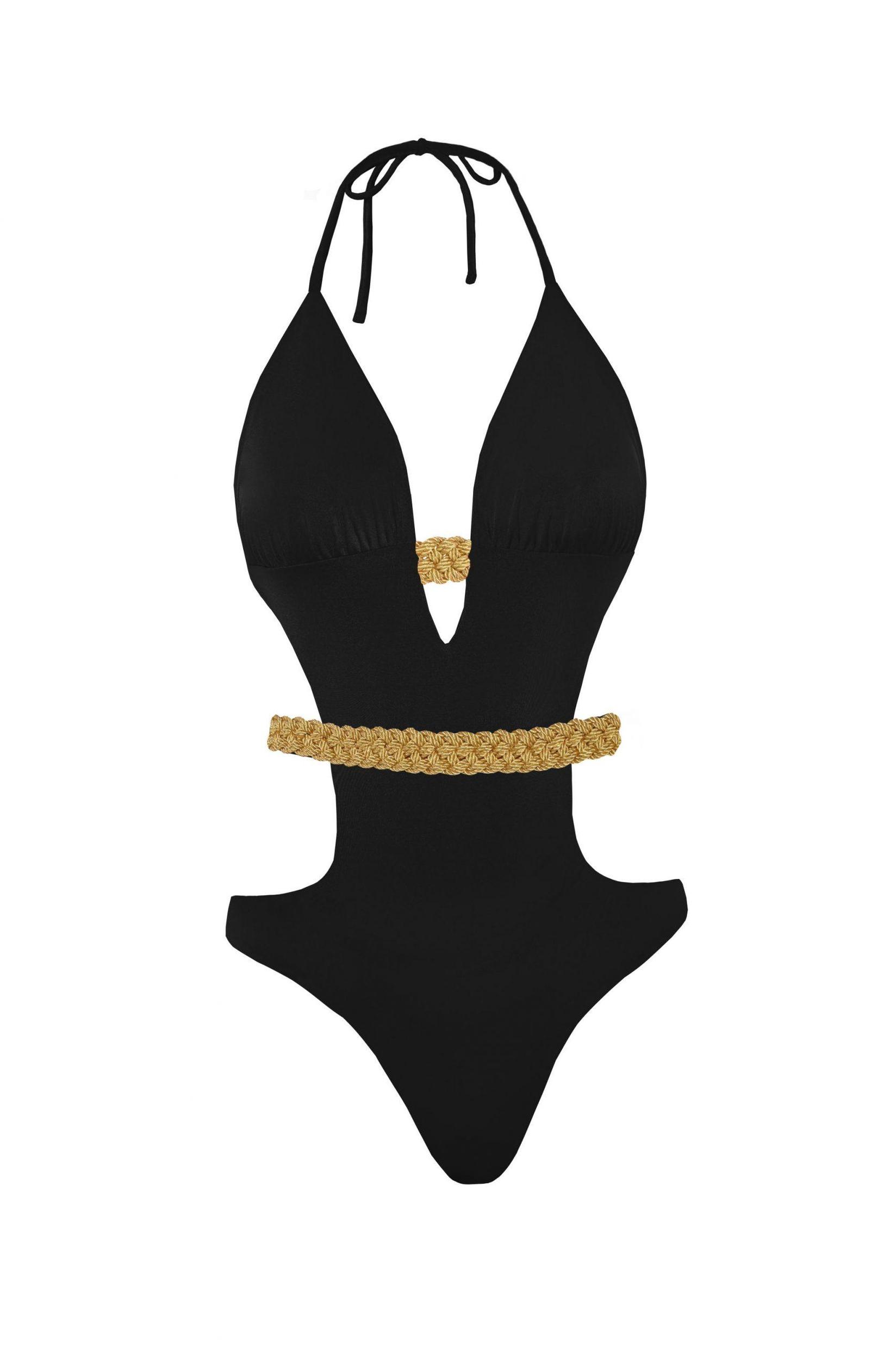 DEVI COLLECTION Ženski jednodelni kupaći kostim Gaia crni