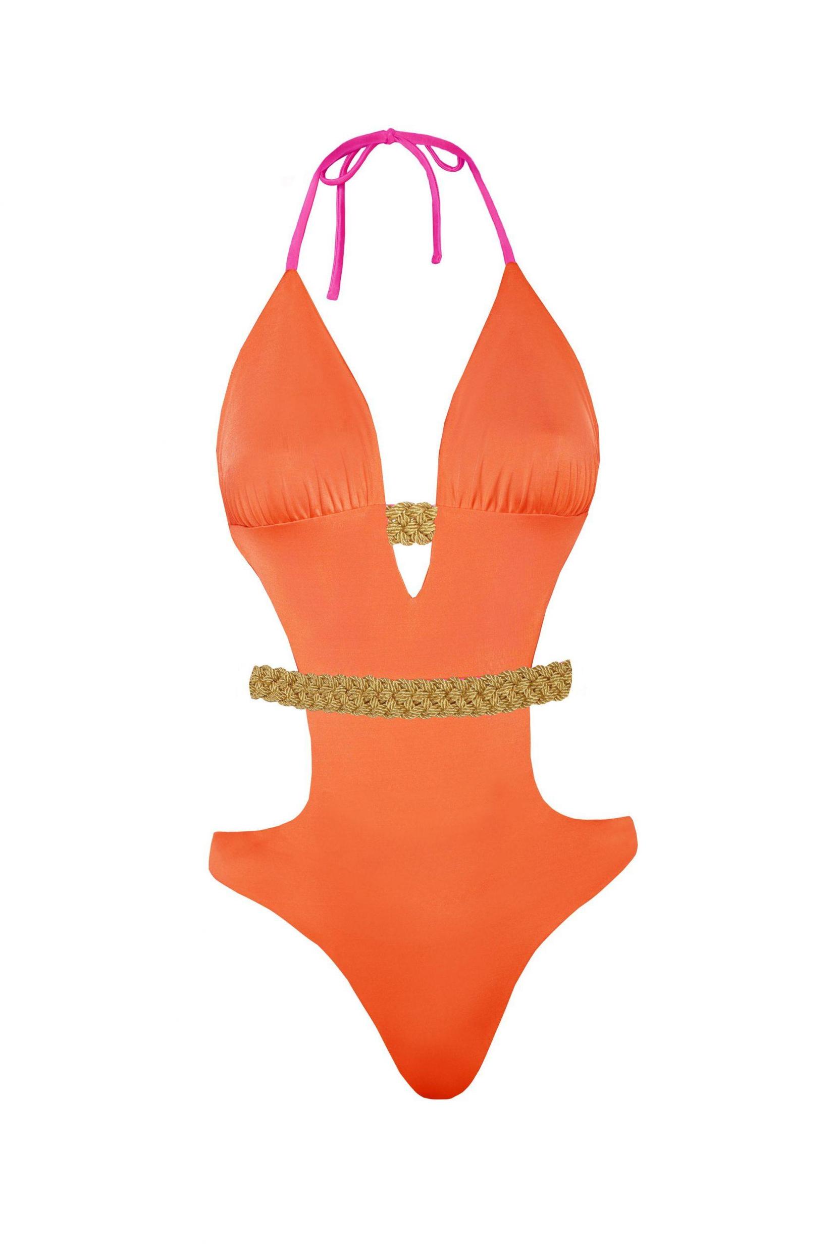 DEVI COLLECTION Ženski jednodelni kupaći kostim Gaia narandžasti