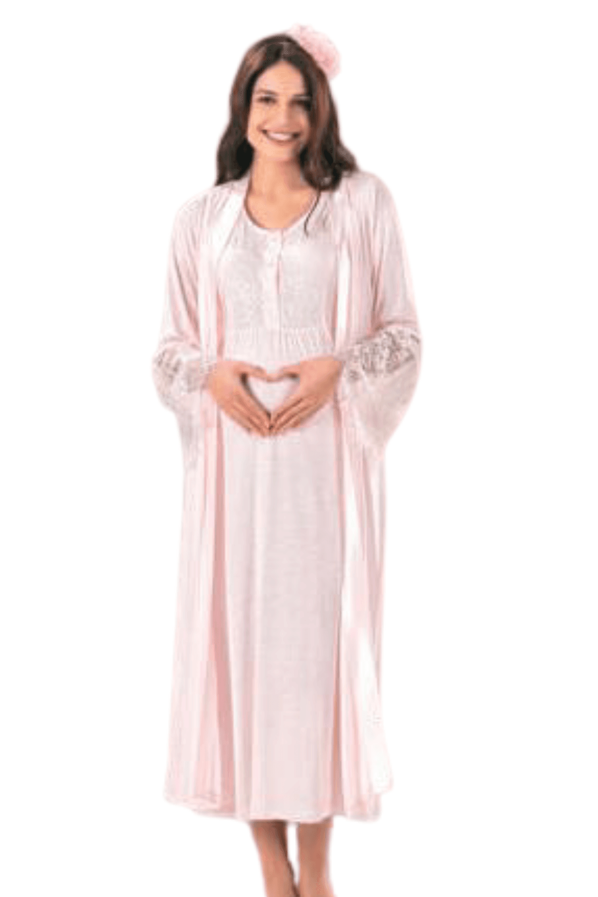 FLZ Haljina i haljina pidžama za trudnice, puder - kod 3226