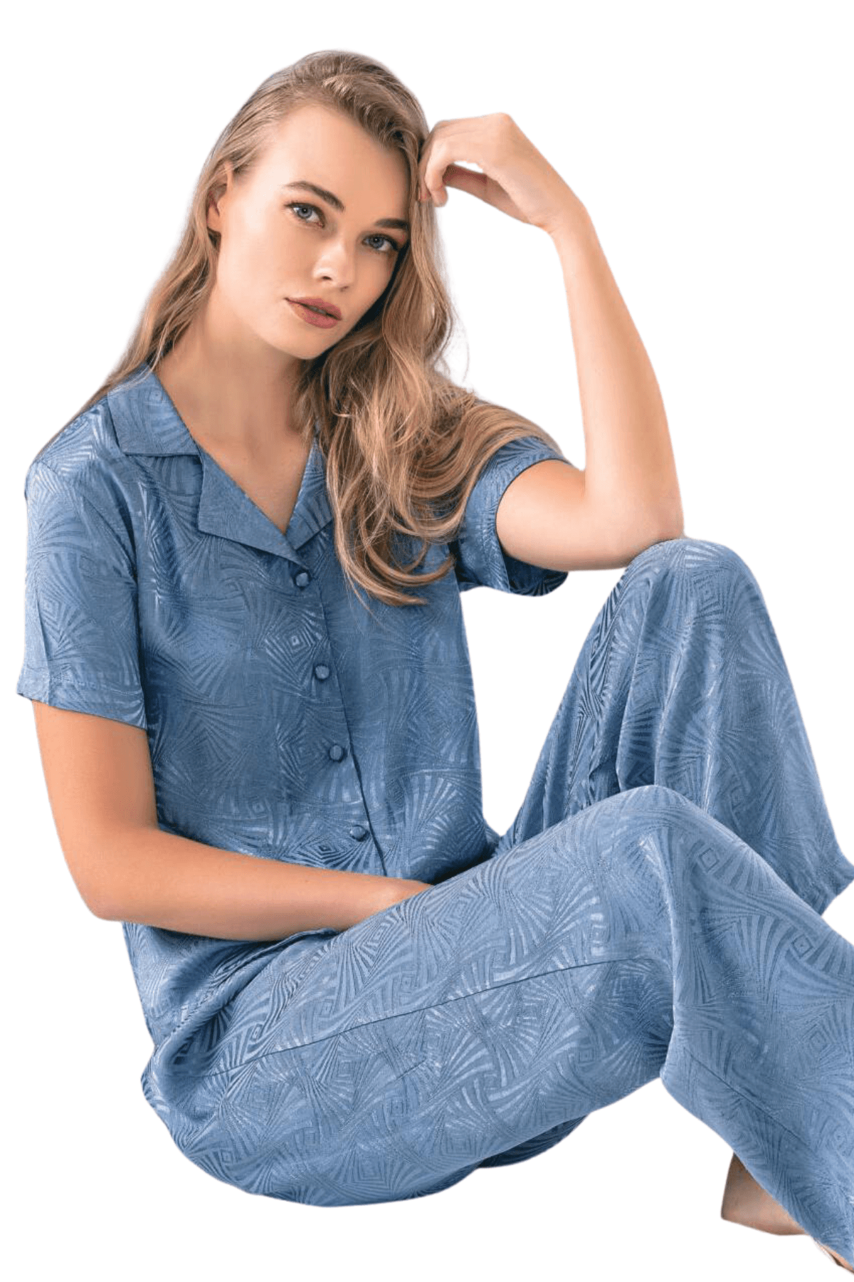 FLZ Ženska pidžama 8836 plava