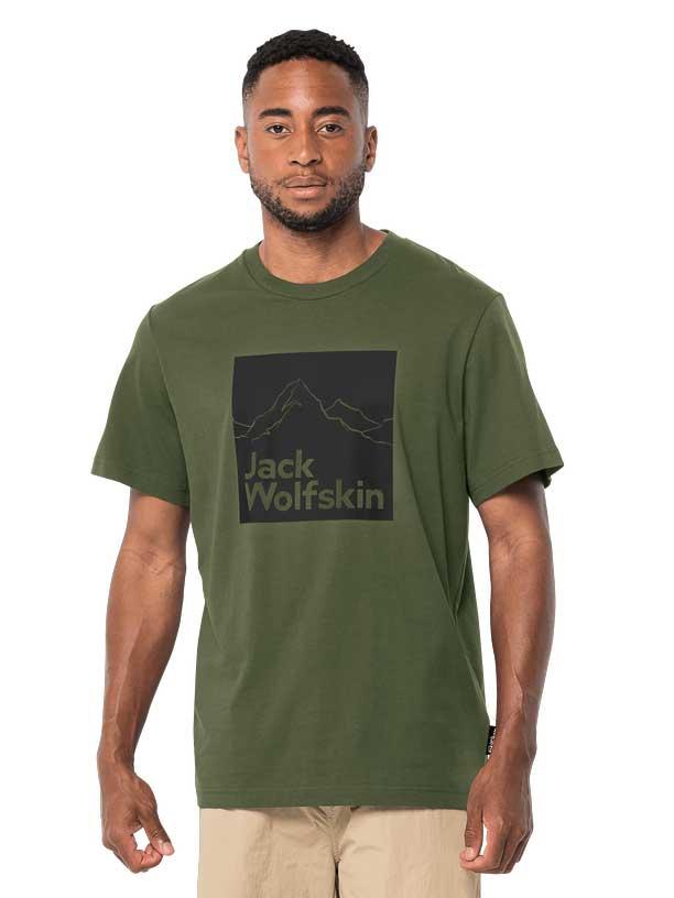 JACK WOLFSKIN Muška majica BRAND T M zelena