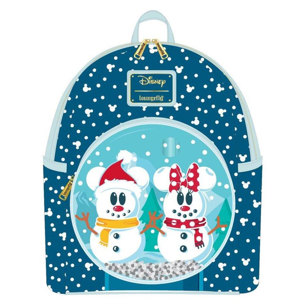 Selected image for LOUNGEFLY Dečiji ranac Disney Snowman Minnie Mickey Snow Globe Mini plavi
