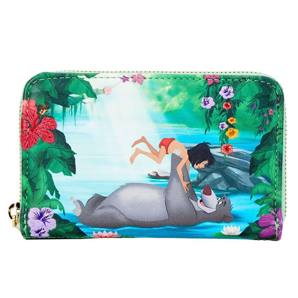 LOUNGEFLY Novčanik za devojčice Disney Jungle Book Bare Necessities Zip Around zeleni