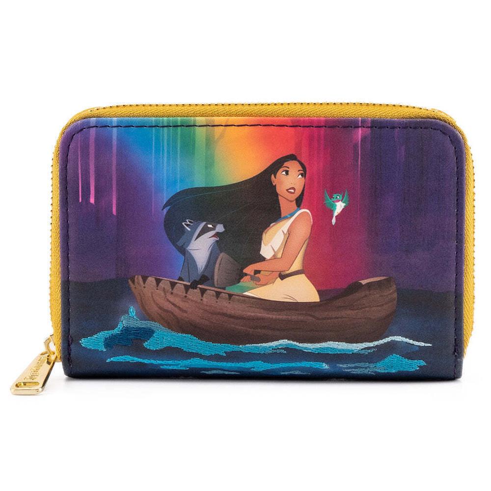 LOUNGEFLY Novčanik za devojčice Disney Pocahontas Just Around The River Bend Zip Around ljubičasti