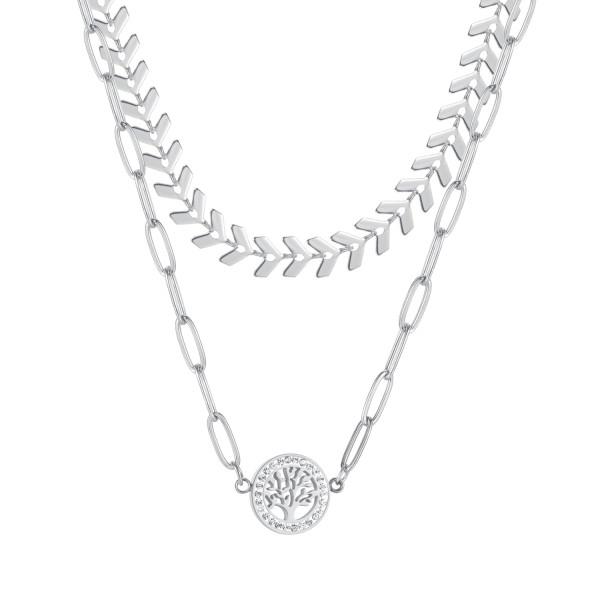 MOMENT Ženska ogrlica GX2082B srebrna