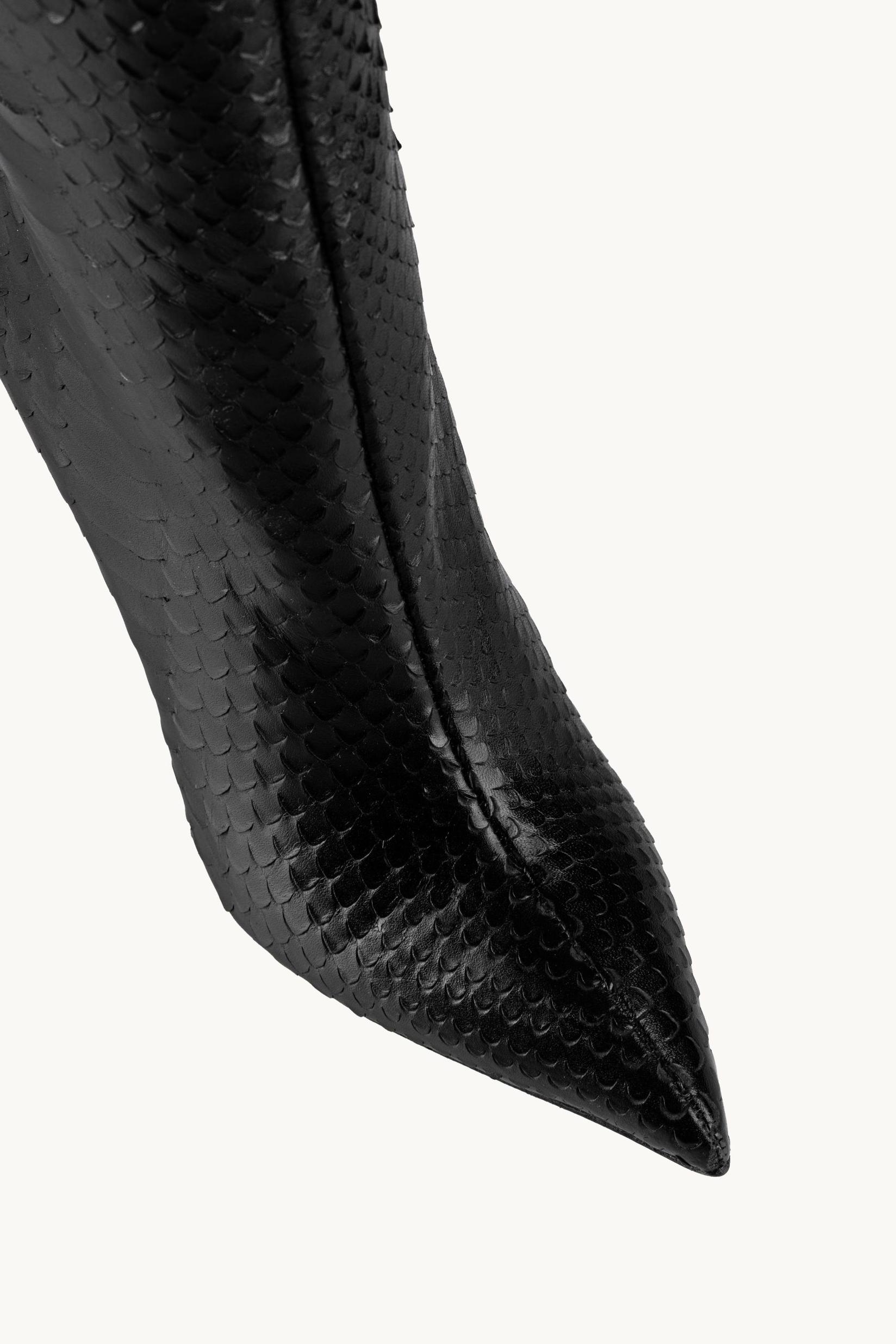 Selected image for NAKA Ženske čizme na štiklu Dark Python crne