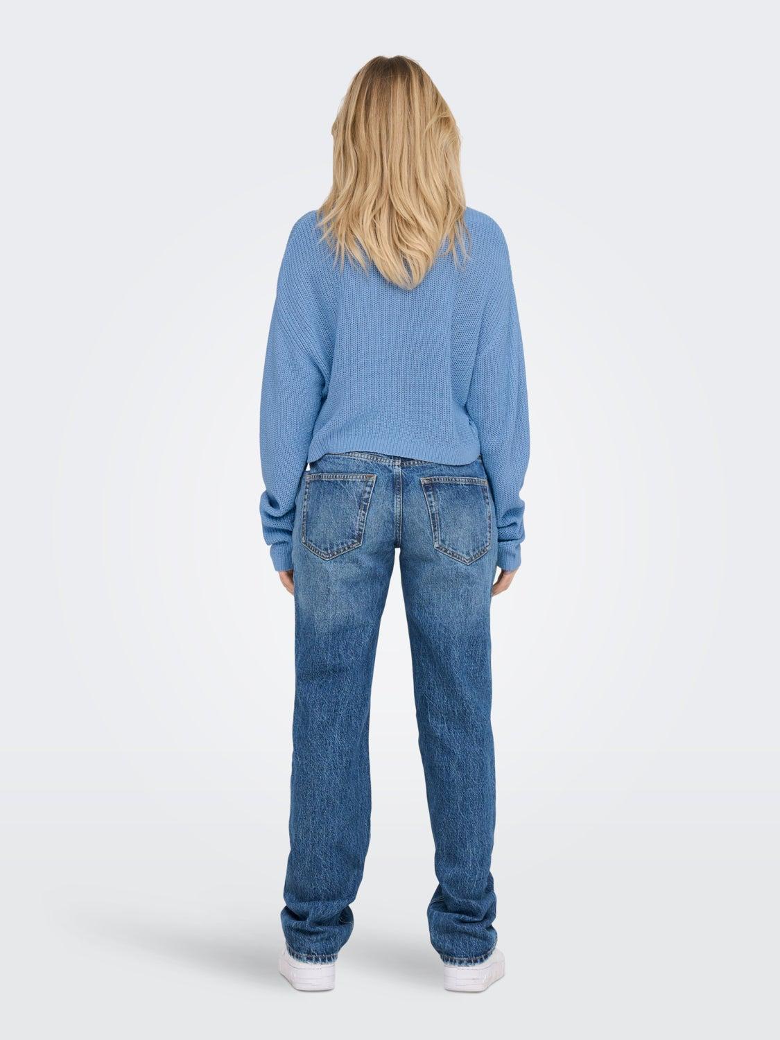 Selected image for ONLY Ženski džemper CROPPED PULLOVER KNT NOOS plavi