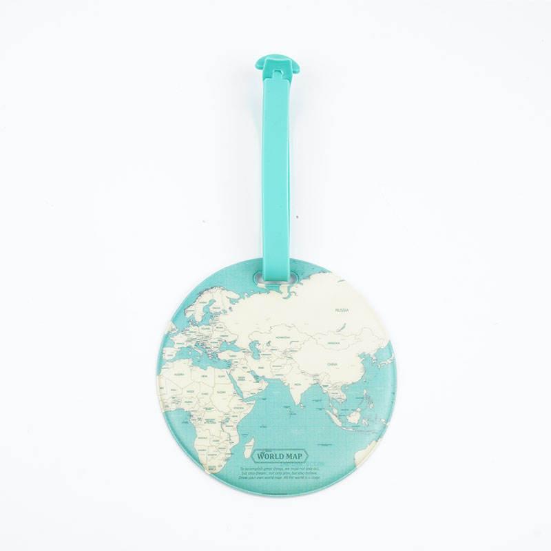SHOPITO Tag za kofer Mapa sveta mint
