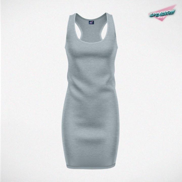 Selected image for SPARROW Letnja haljina duga melanž-svetlosiva