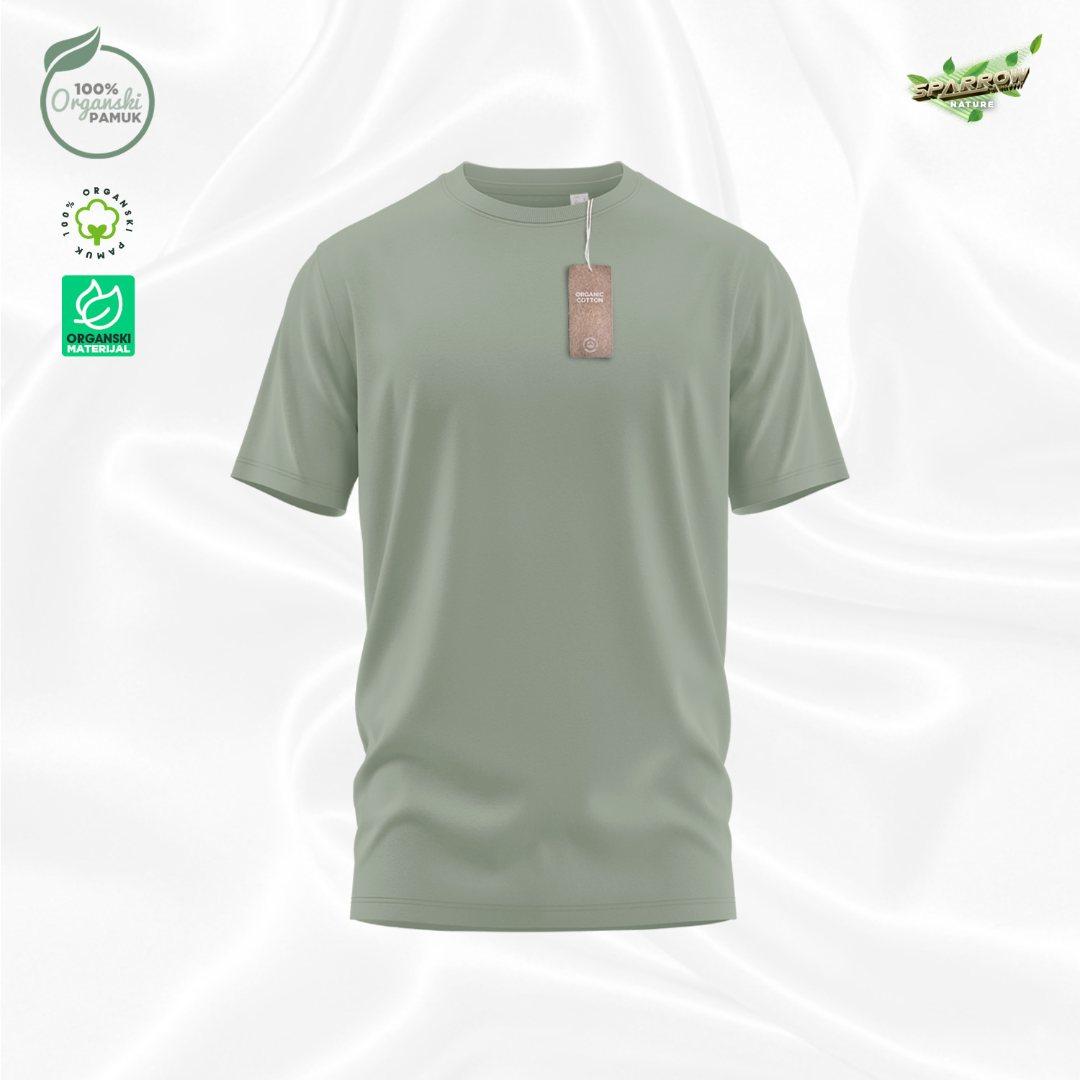 SPARROW Majica Organic retro-zelena