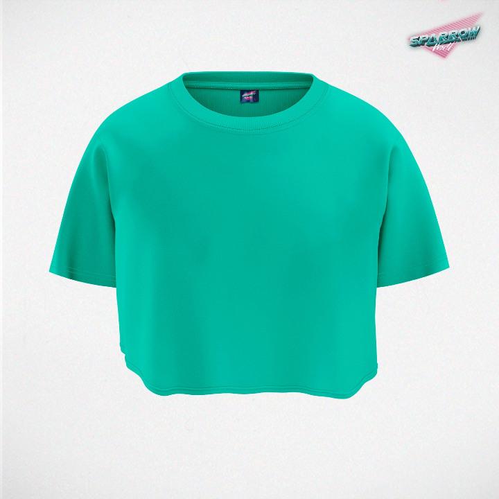 SPARROW Ženska Crop Top majica mint-zelena