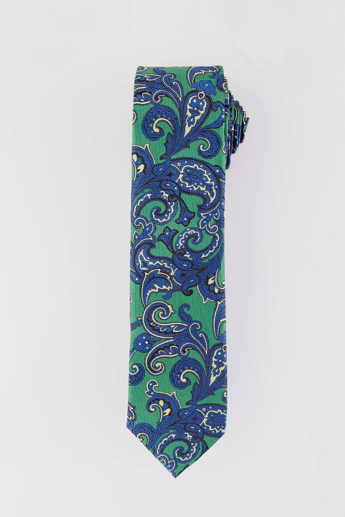 TUDORS Muška klasična kravata KR16011-30112 zeleno-plava