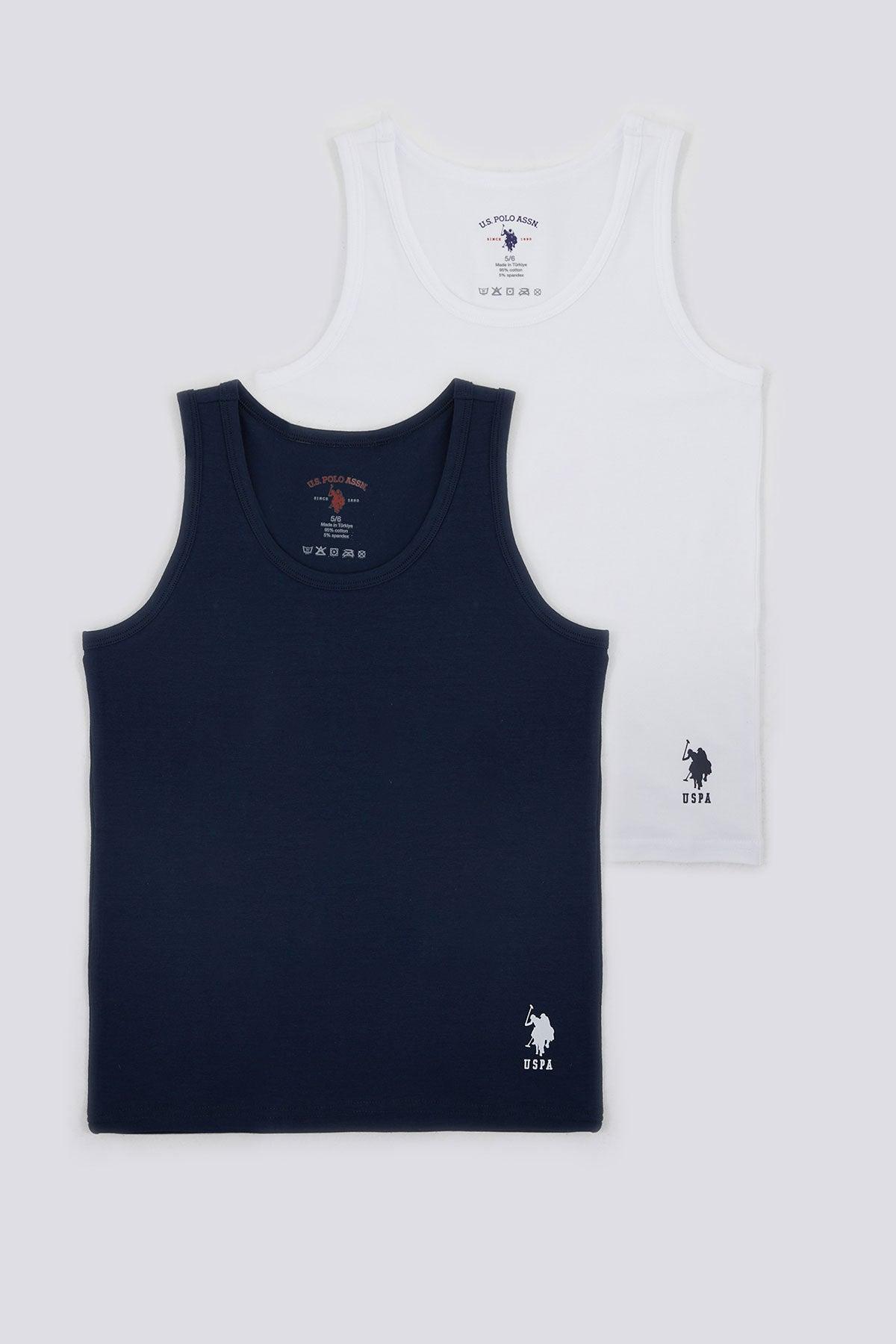 Selected image for U.S. Polo Assn. Set majica za dečake US1380, 2 komada, Teget i bela