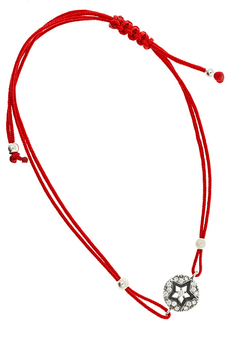 Ženska narukvica GS00390-1.00, italijansko srebro, Crvena