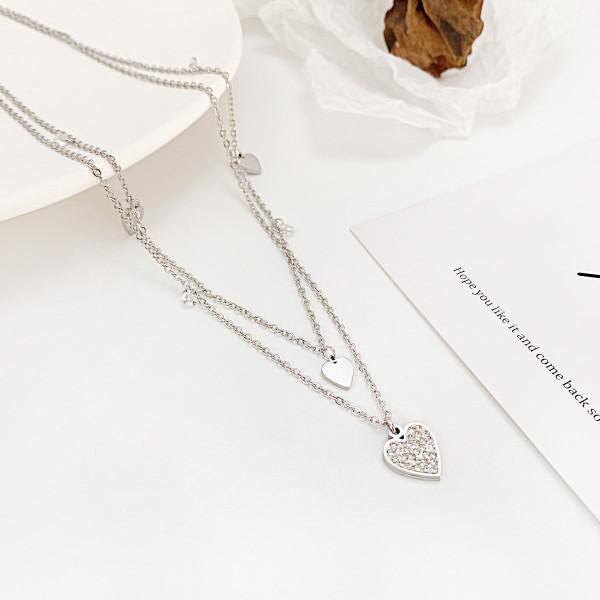 Selected image for Ženska ogrlica sa priveskom GX2039B srebrne boje