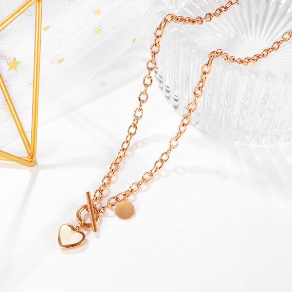 Selected image for Ženska ogrlica sa priveskom Srce GX1795M rose gold boje