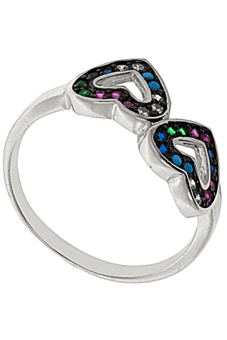 Ženski prsten GS00255-2.40, italijansko srebro, Srebrno-crni
