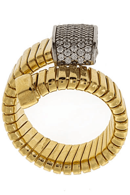 Ženski prsten GS00390-13.20, italijansko srebro, Boja zlata