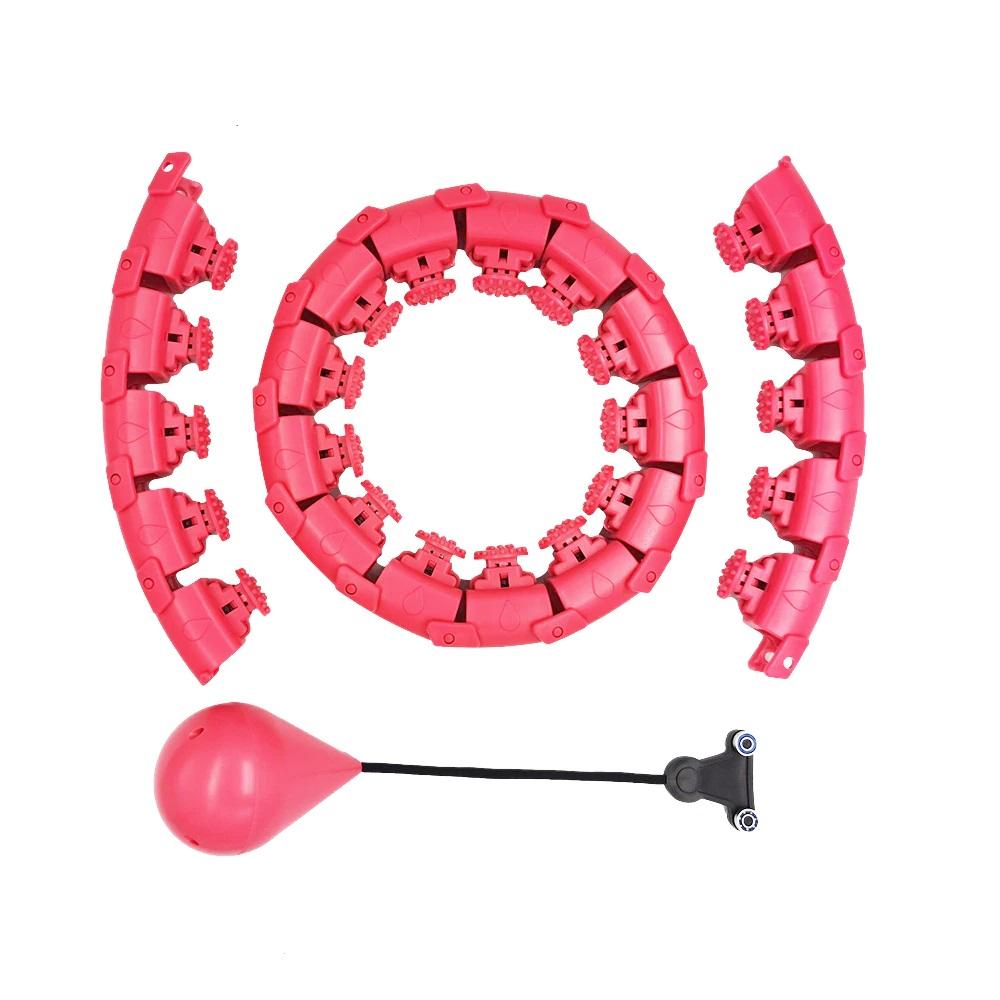 Masažni hula-hoop obruč roze