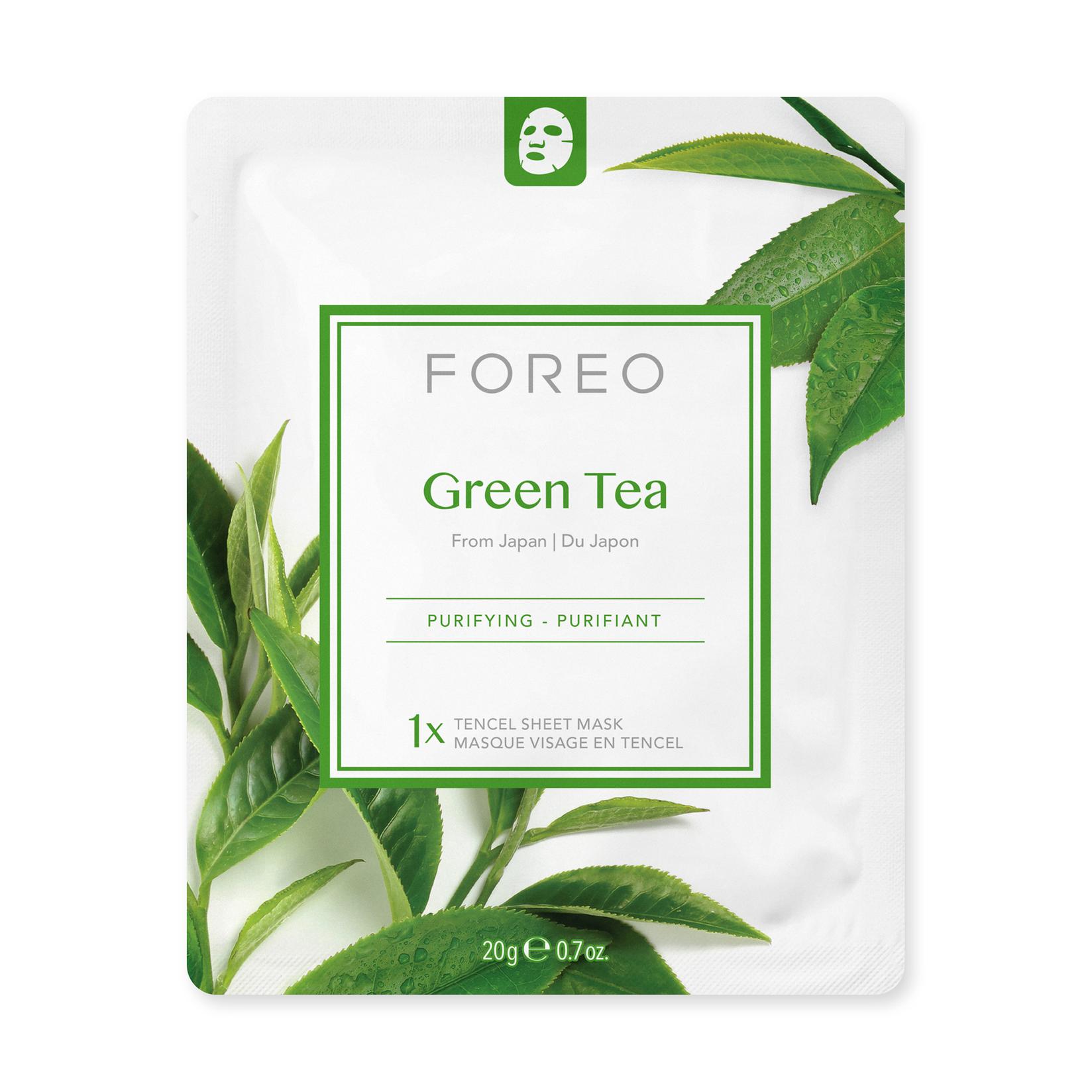 FOREO Farm To Face Sheet Mask - Green Tea x3 sheet maska za lice
