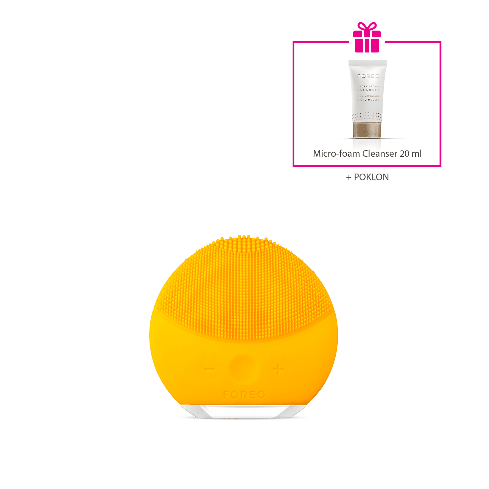 Slike FOREO LUNA Mini 2 Sunflower Yellow sonični uređaj za čišćenje lica
