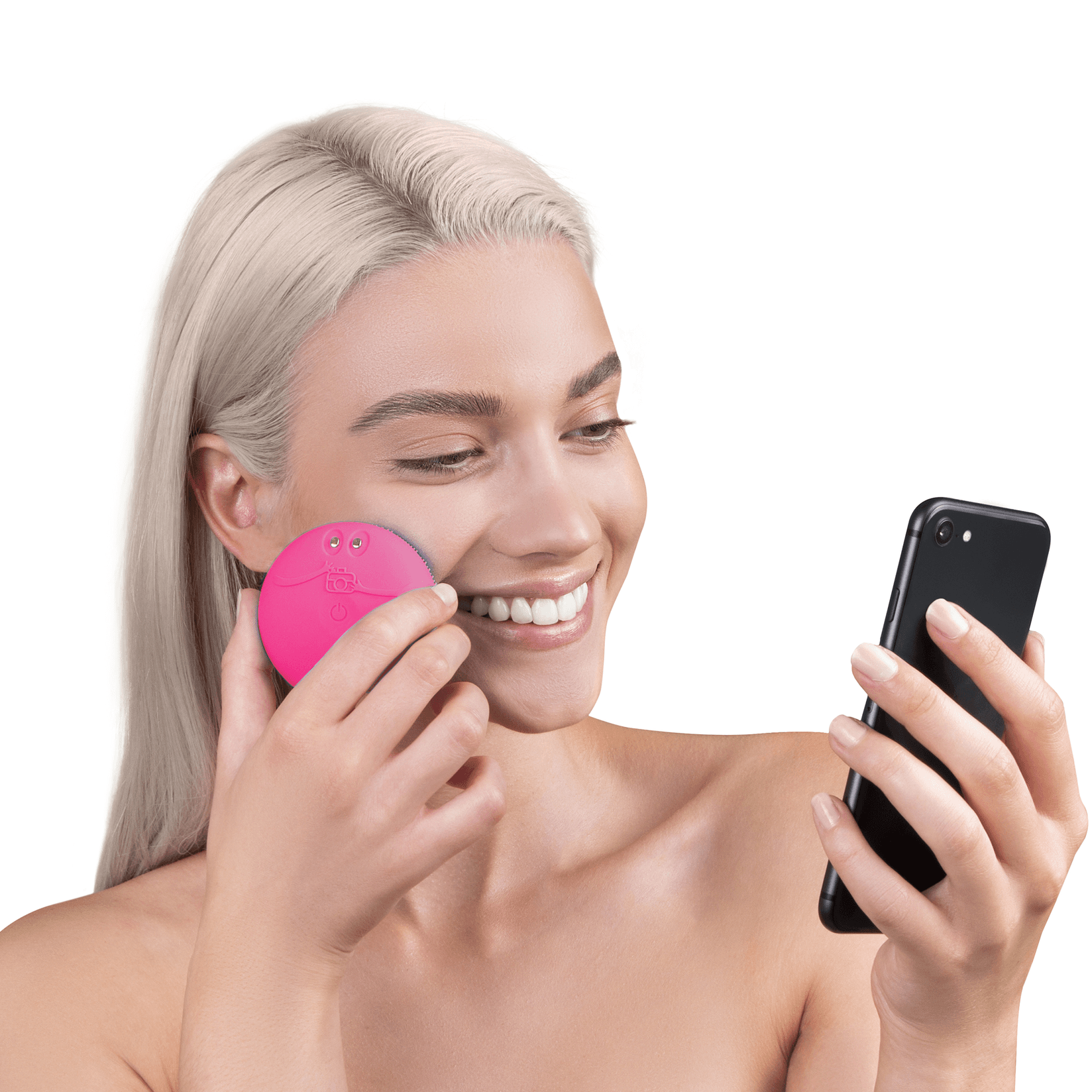 Selected image for FOREO LUNA Fofo Fuchsia pametni uređaj za čišćenje lica za senzorima za analizu kože