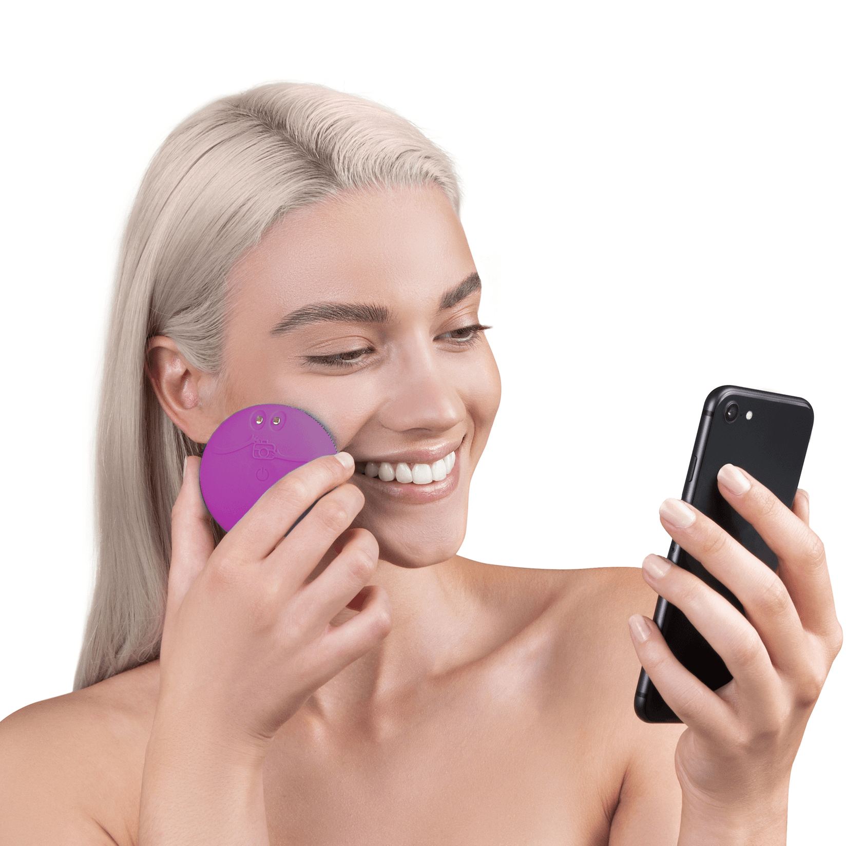 Selected image for FOREO LUNA Fofo Purple pametni uređaj za čišćenje lica za senzorima za analizu kože