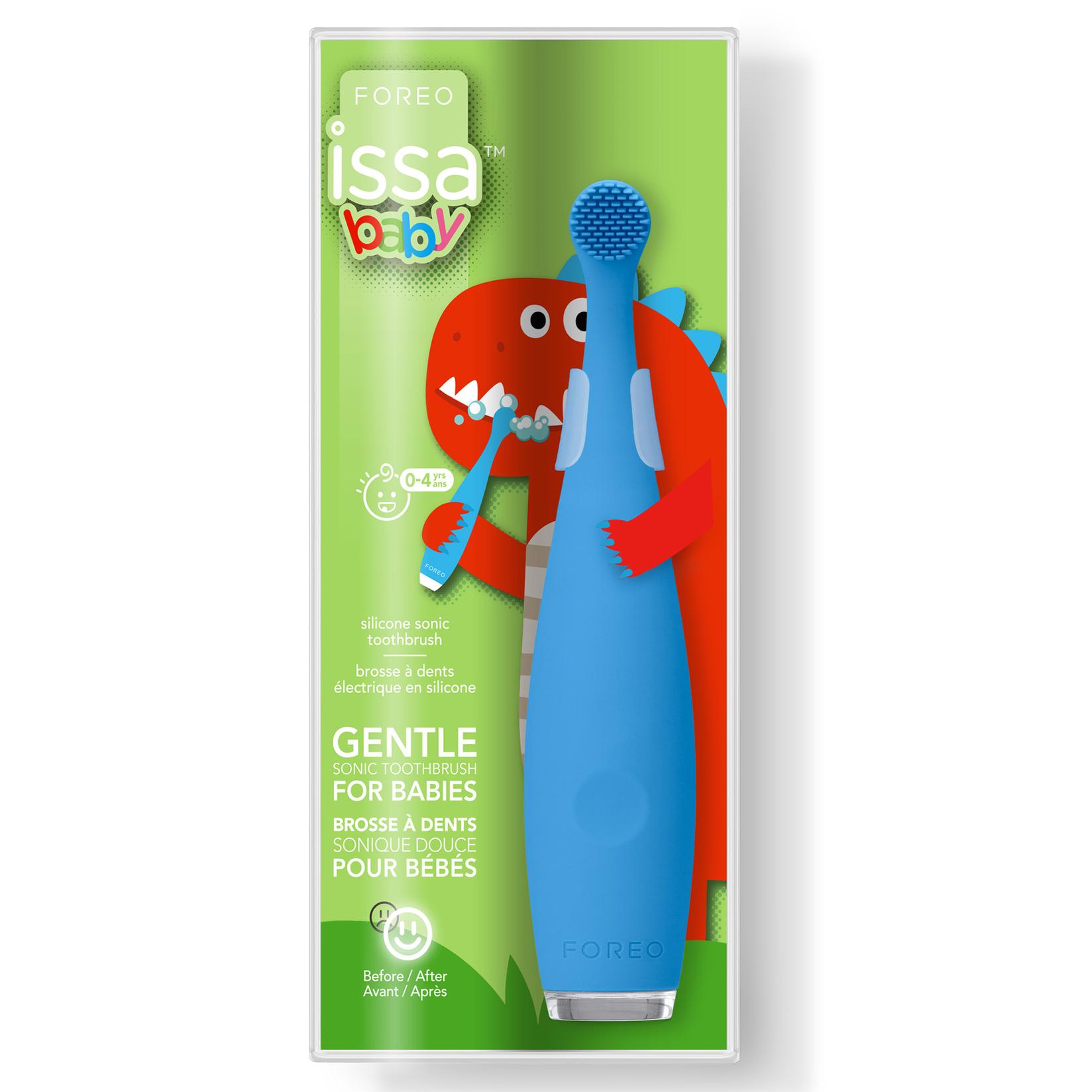 Selected image for FOREO ISSA baby Bubble Blue Dino nežna električna sonična četkica za zube za decu od 0 do 4 godine