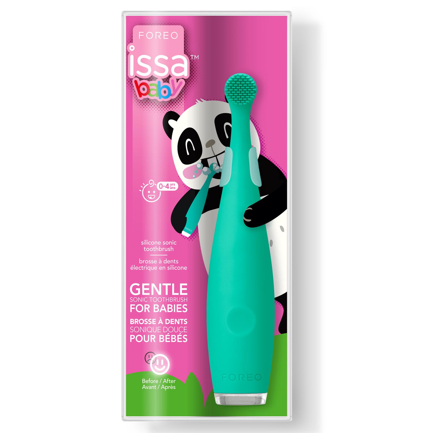 Selected image for FOREO ISSA baby Kiwi Green Panda nežna električna sonična četkica za zube za decu od 0 do 4 godine