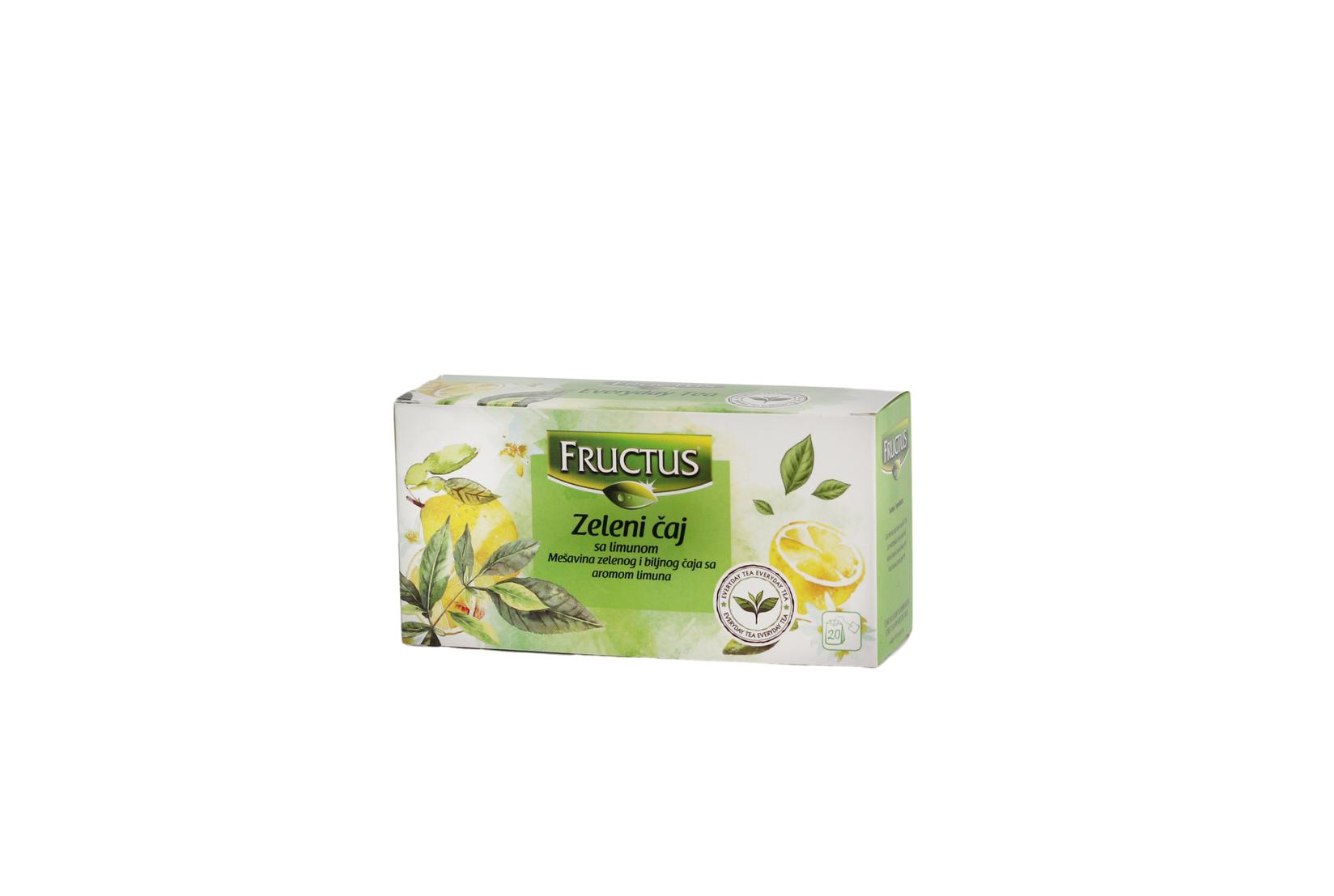 FRUCTUS Zeleni čaj sa limunom 30g, 20x1.5g