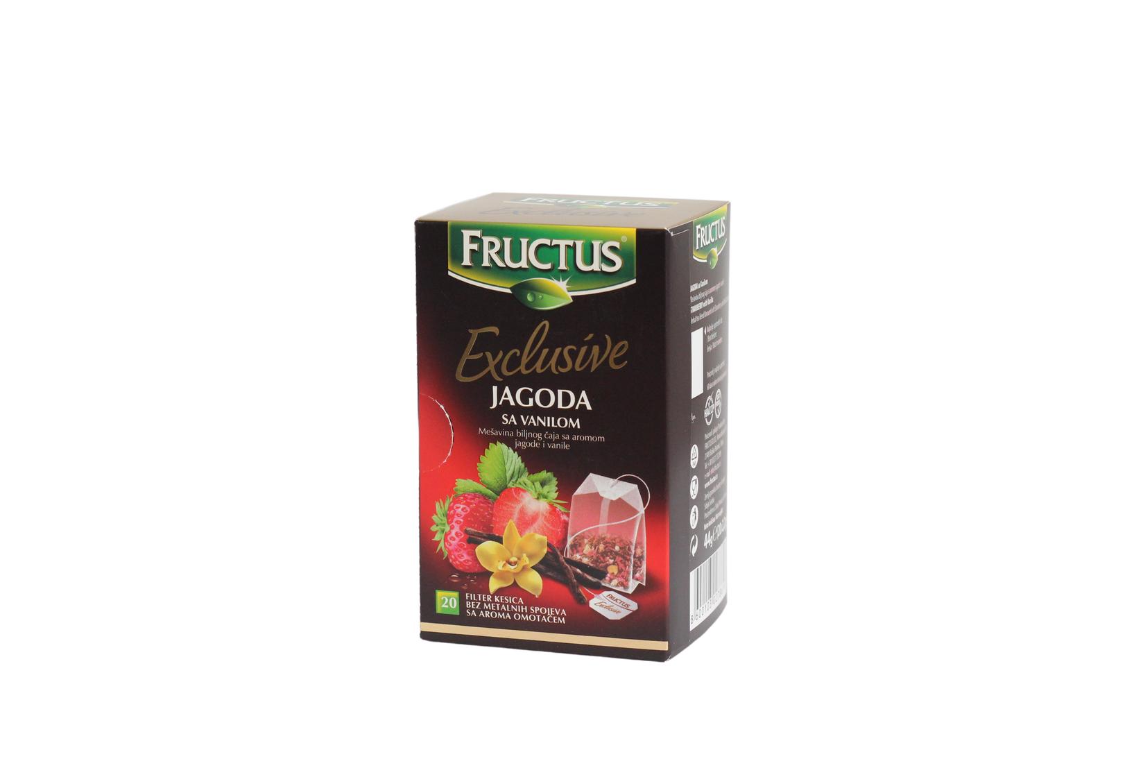 FRUCTUS Čaj sa jagodom i vanilom 44g, 20x2.2g