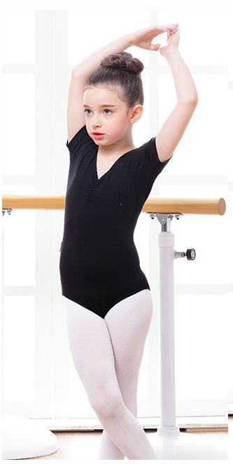 GALA UNIQ Triko kratkih rukava za devojčice za balet i gimnastiku 308B crni