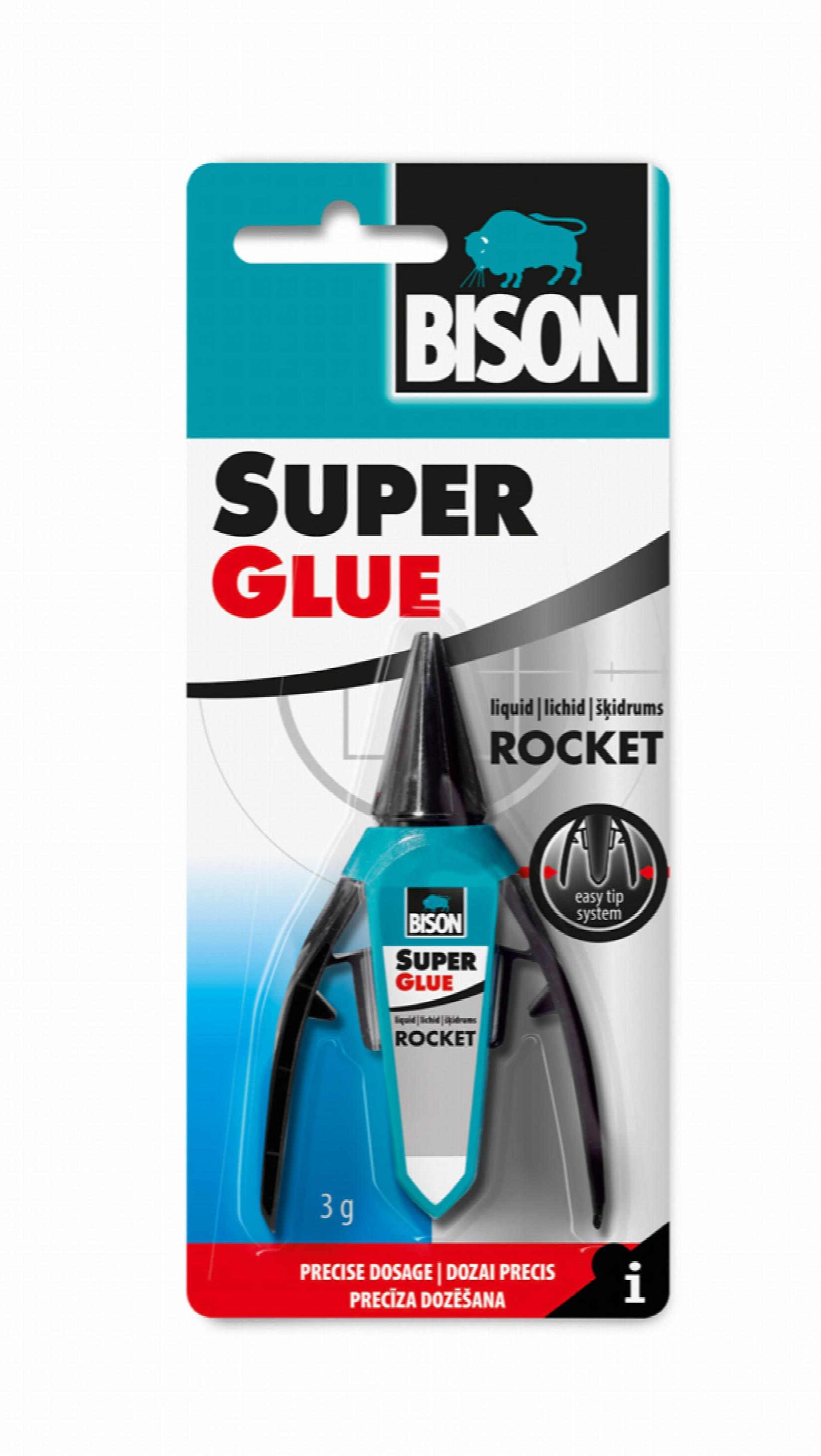 BISON Tečni cijanokrilni lepak Super Glue Rocket Crd 3 gr Nš(140681) Sš(140704)