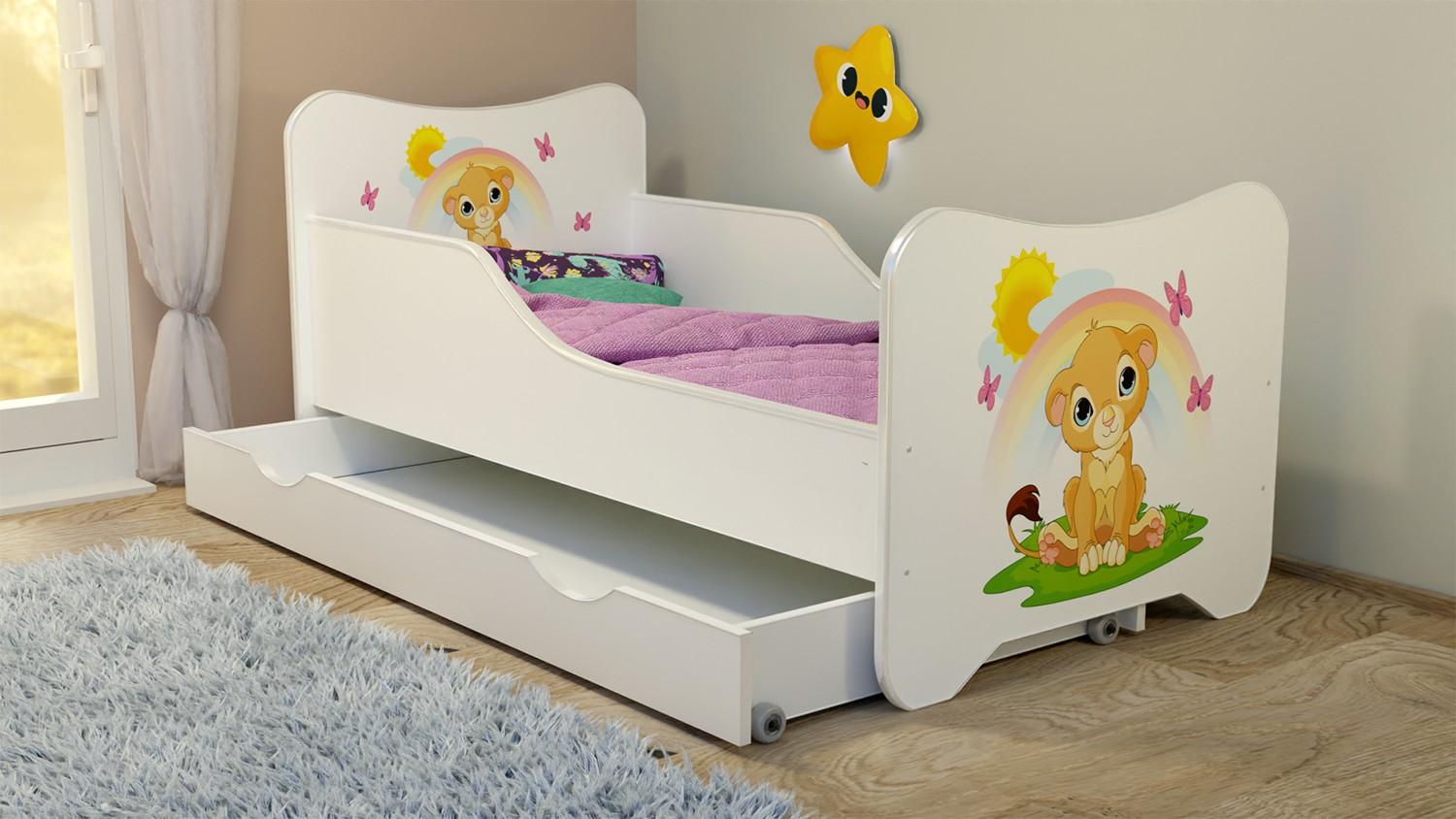 Selected image for HAPPY KITTY Dečiji krevet sa fiokom 160x80cm Lion King šareni