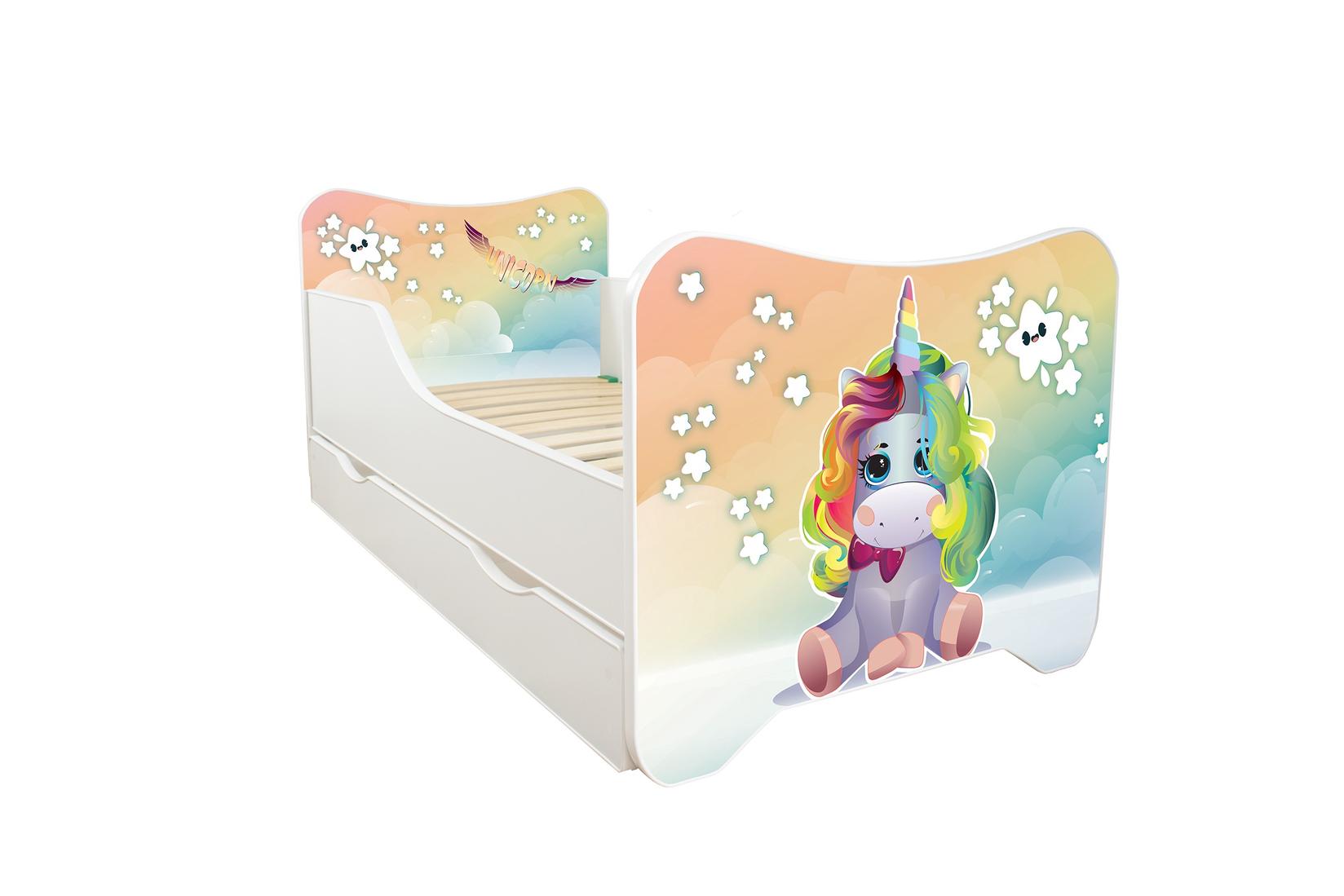 HAPPY KITTY Dečiji krevet Unicorn Sky 160x80cm + Fioka