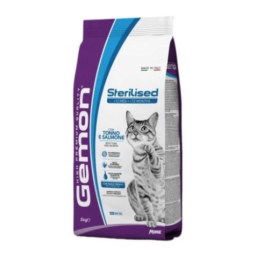 GEMON Granule za odrasle sterilisane mačke – Tuna i Losos 32/13 2kg