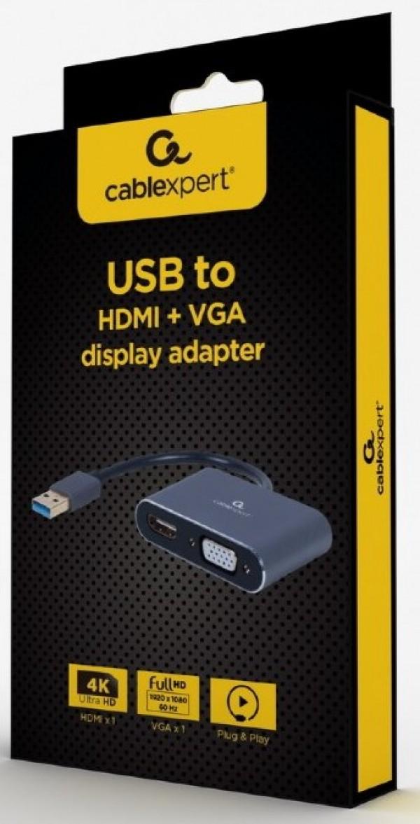 Selected image for Adapter A-USB3-HDMIVGA-01 USB to HDMI + VGA display sivi