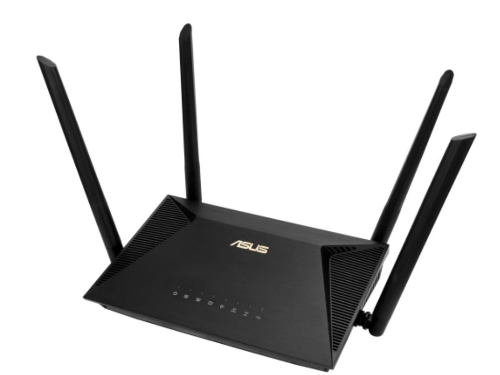 ASUS Bežični ruter RT-AX1800 Wi-Fi/AX1800/1201Mbps/574Mbps/MU-MIMO/4 antene crni